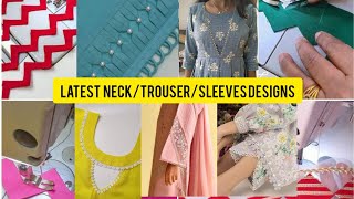 Latest NeckTrousersleeves designs Pant designBall Bottom designwomens dress design 2024 [upl. by Gilbertine]