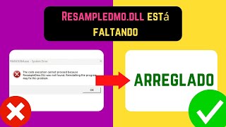 Solucionar Resampledmo dll falta en Windows 11 Spanish [upl. by Mallis883]