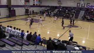 HighSchool Boys Basketball Wahconah vs Pittsfield [upl. by Doownelg]