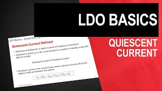 LDO basics Quiescent current [upl. by Noryv]