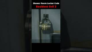 Shower Room Locker Code in Resident Evil 3 youtubeshorts gaming [upl. by Malorie446]