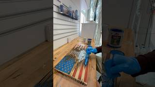 American Flag Featuring Aircraft Carrier  CNC Woodworking guitar diy patriotic [upl. by Modestine]