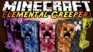 Minecraft Mod Showcase  ELEMENTAL CREEPERS [upl. by Salter]