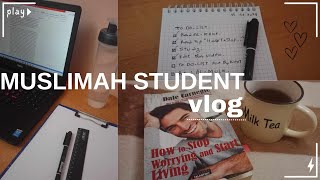 muslimah vlog  productive days reading Quranstudying to dolistuni peaceful cozysilent vlog [upl. by Imojean684]