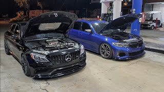 2020 BMW M340i PT6466 Turbo E85 vs 2017 Mercedes C63 AMG Pure 1000 Turbos E50 [upl. by Ennaisoj63]