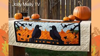 Project Series 22  Halloween Table Runner Ideas [upl. by Shenan]