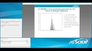 Allergen testing by LCMSMS  Food amp Enviro Summer Webinar Series [upl. by Amjan]