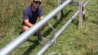 Part 2  Installing an 80 ft Bergey Excel 1 Guyed Tiltup Tower [upl. by Erehs]