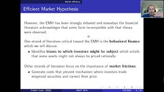 IQF Chapter 7 Part1 The Efficient Market Hypothesis EMH market anomalies [upl. by Audie]