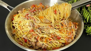 Das ist so ein köstliches SpaghettiRezept Du wirst es mögen Unglaublich gesunde Pasta [upl. by Dwan]