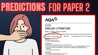 GCSE English Literature PREDICTED PAPER 2‼️Only 12 DAYS LEFT🚨 Predictions [upl. by Notxap]