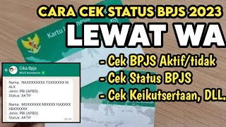 cara CEK STATUS BPJS LEWAT HP 2023 TANPA DATANG KE KANTOR BPJS [upl. by Montford]