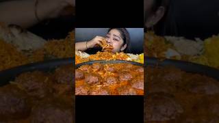 Chicken cheese kofta curry and panner biryani shorts maddyeats mukbang asmr [upl. by Amsed344]