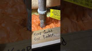 Sealing a Plumbing Blockout for Radon Mitigation [upl. by Dev]