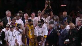 Lakers Trophy Presentation NBA Finals 2010 [upl. by Aranat]