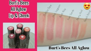 Drugstore Cream Blush  Burts Bees 🐝 All Aglow Lip amp Cheek [upl. by Atikin713]