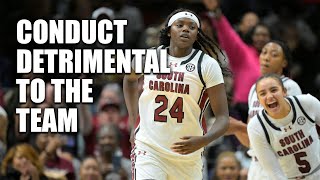 South Carolina womens basketball freshman Sahnya Jah suspended indefinitely [upl. by Navert401]