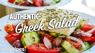 How to Make Authentic Greek Salad WithMe  At Home Recipes  Allrecipescom [upl. by Meade950]