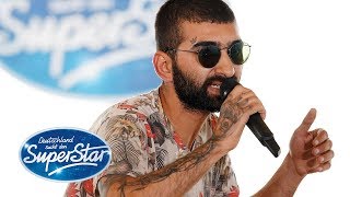 DSDS 2019  Cagri Karpuz mit einem FreestyleRap zu quotTürkischer Marschquot von Mozart [upl. by Nyliuqcaj]