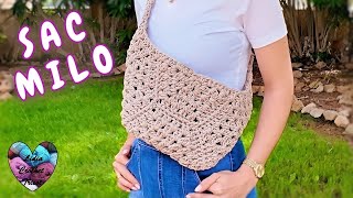 💙 EN  DE 1 MATINÉE TUTORIEL CROCHET SAC quotMILOquot BANDOULIÈRE crochet вязание tutocrochet [upl. by Ia]