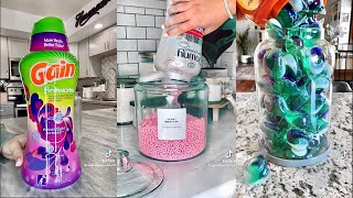 Aesthetic ASMR laundry restocking  very satisfying 💜 [upl. by Reivaxe416]