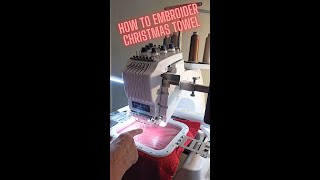 How to Machine embroider on a Kitchen Tea Towel and what stabilizers were used for Beautiful Results [upl. by Uahc457]