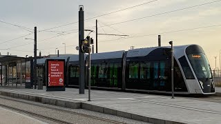 CAF Urbos 3 Cab Ride  LUXTRAM Ligne T1  Tramway de Luxembourg  De Luxexpo à Lycée Bouneweg [upl. by Nosa]