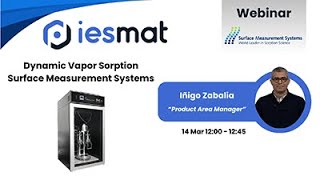 Webinar Iesmat  Sorción Dinámica de Vapor [upl. by Ayal]