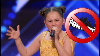 Kid sings fortnite is trash on American idol [upl. by Annaeed]