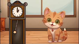 Hickory Dickory Dock Cat Song  Nursery Rhymes amp Kids Songs  Rhyme Time Kids [upl. by Haliek405]