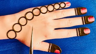 Easy Trick Beautiful Stylish Back Hand Arabic Mehndi DesignJewellery Mehandi Design Simple Henna [upl. by Queena]