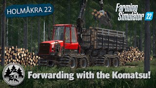 FORESTRY WORK WITH THE KOMATSU FORWARDER  FS22  Forestry  Holmåkra 22  Timelapse  E02 [upl. by Pros]