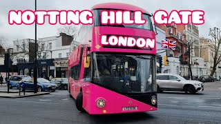 Notting Hill Gate London Walking Tour 2024  London England 🇬🇧 4K [upl. by Ezara]