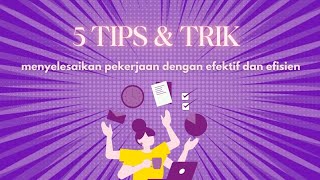 ‼️TIPS amp TRIK PEKERJAAN CEPAT SELESAI ‼️ [upl. by Atirb]