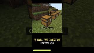 Chest Sorter in Minecraft  Item Sorter in Minecraft  shorts [upl. by Tarton176]