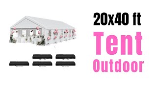 20x40 ft Party Tent Review Heavy Duty Wedding Canopy  Perfect Shelter for Outdoor Events [upl. by Vacla]