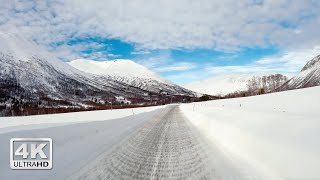 Winter Drive in Remote Norway Mountain Valley  4K 60fps [upl. by Vinny]