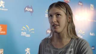 Eugenie Bouchard shares her thoughts on whos who in tennis  Apia International Sydney 2017 [upl. by Ahsiram865]