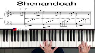 Oh Shenandoah  piano  sheet music [upl. by Fifi]