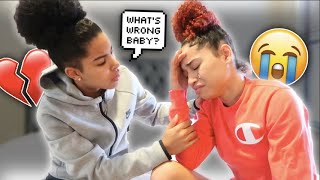 Randomly CRYING Prank On Girlfriend Cute Reaction [upl. by Terrijo]