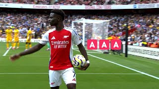 Bukayo Saka is the new Assist King 🫅🏿 202425 [upl. by Hakvir]