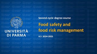 Secondcycle degree in Food safety and food risk management  ay 202425 [upl. by Norbel814]