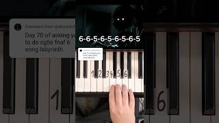 FNAF 6 Song Labyrinth Cg5 Piano Tutorial shorts [upl. by Whitehurst]