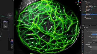 Physarum Slime Mold Simulation in Blender Final Part [upl. by Ahsieyt]