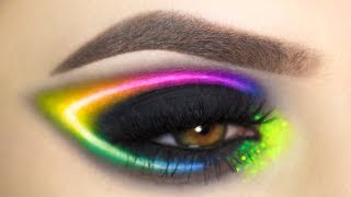 Rainbow Neon  Eye Make Up Tutorial [upl. by Obnukotalo]