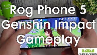 Asus Rog Phone 5 Gaming Test  Genshin Impact Gameplay amp FPS [upl. by Melisenda]