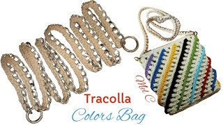 TRACOLLA Colors Bag VIDEO TUTORIAL di MelCbags crochet [upl. by Benson464]