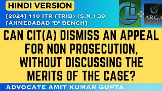 CAN CITA DISMISS AN APPEAL FOR NON PROSECUTION WITHOUT DISCUSSING THE MERITS OF THE CASE [upl. by Semadar]