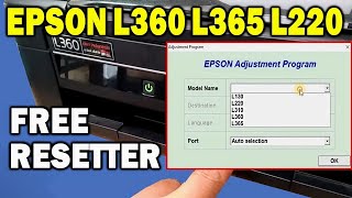 HOW TO RESET EPSON L360 L220 L365 WITH FREE RESETTER [upl. by Rebmetpes]