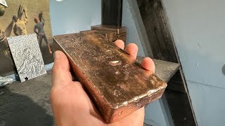 Melting copper at home into a nice ingot bar [upl. by Ardek]